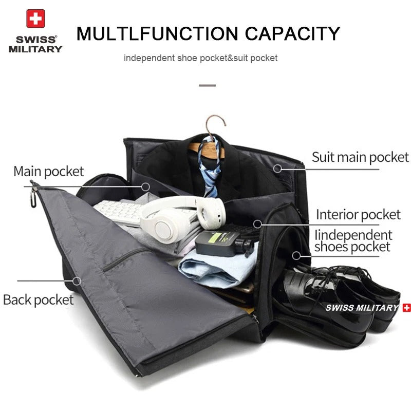 Swiss Military Travel Bag w/ Shoe Pocket