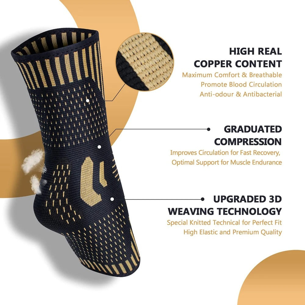 Copper Infused Ankle Compression Sleeve